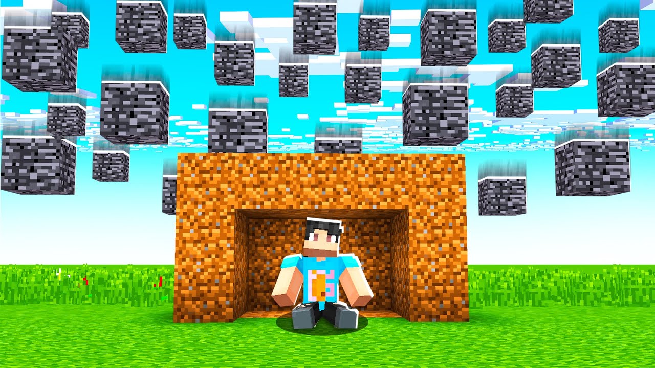Minecraft But BEDROCK Keeps FALLING!