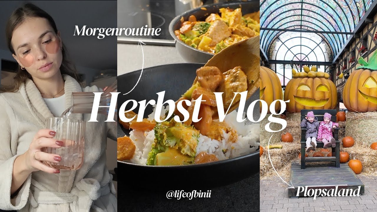 Gemütliche Morgenroutine🍁| Selfcare, Rezeptidee, Family Time im Plopsaland🎠 ✨