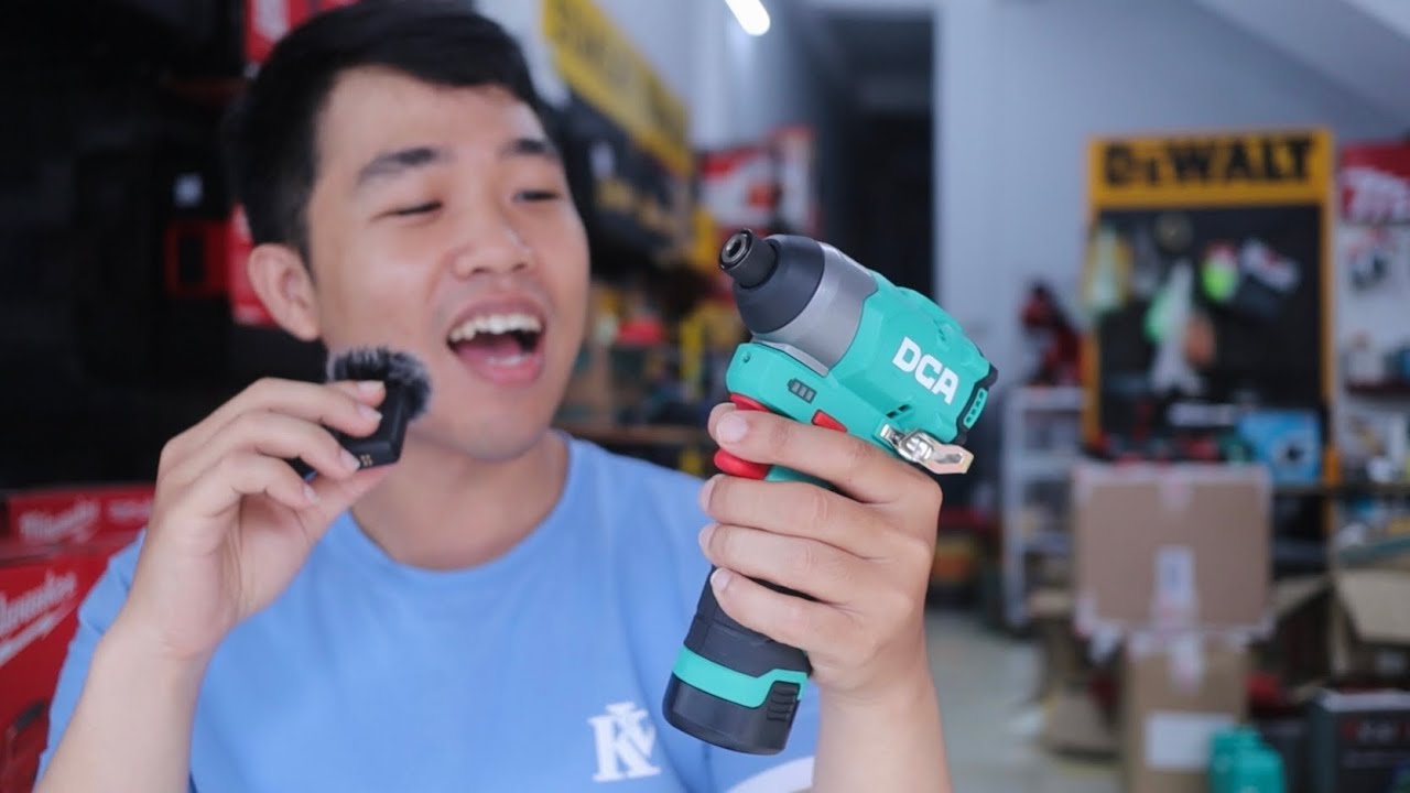 Máy bắn vít DCA 12v mẫu mới, không uổng công chờ đợi lâu nay DCA ADPL04-8