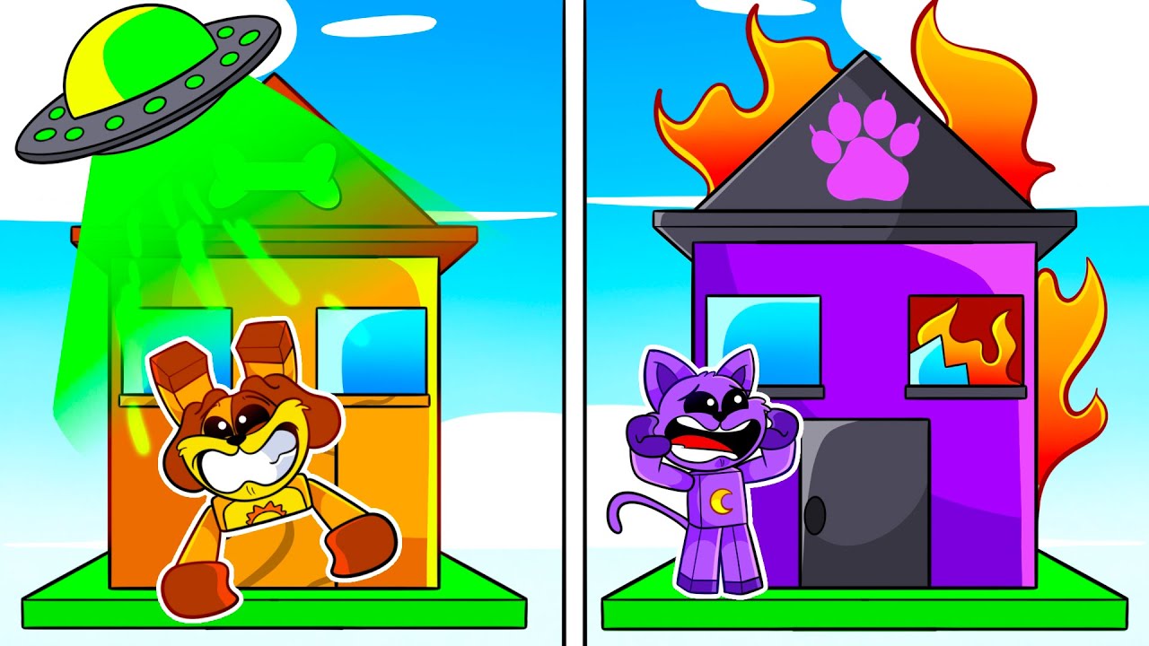 DogDay e CatNap tiveram suas casas DESTRUÍDAS no Roblox!