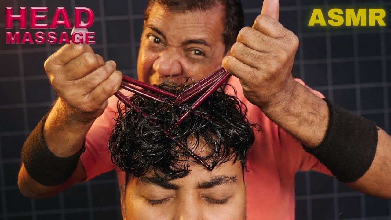 Massive Oil ASMR Head Massage By Asim Barber | Intense Hair & Neck Cracking | Stress Relief 