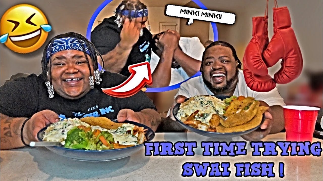 MY FIRST TIME TRYING SWAI FISH MUKBANG| I HAD TO PUT HANDS ON @Funny Charlie Mac  (HILARIOUS) 😂🥊