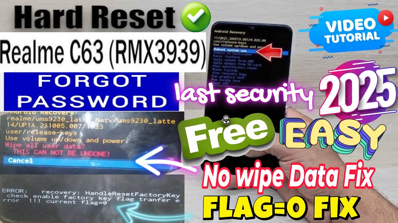 How To Hard Reset Realme C63✅ &ndash; Fix No Wipe Data Option Free 2025