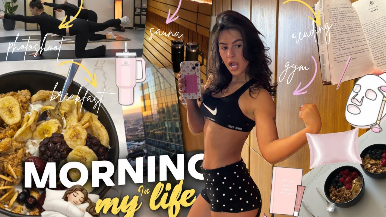 morning in my life: gym, sauna, photoshoot & more!