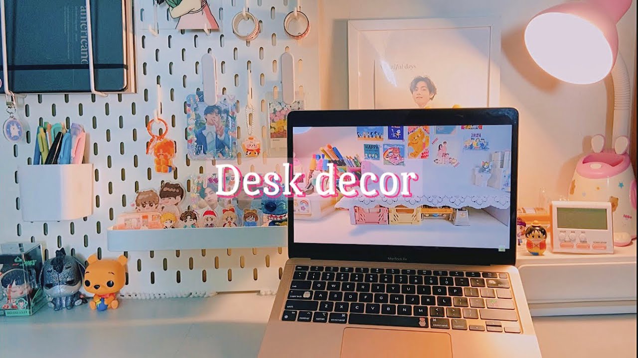 DESK DECOR | aesthetic desk makeover// trang trí bàn học cùng mình [ Pegboard setup + Shopee haul ]