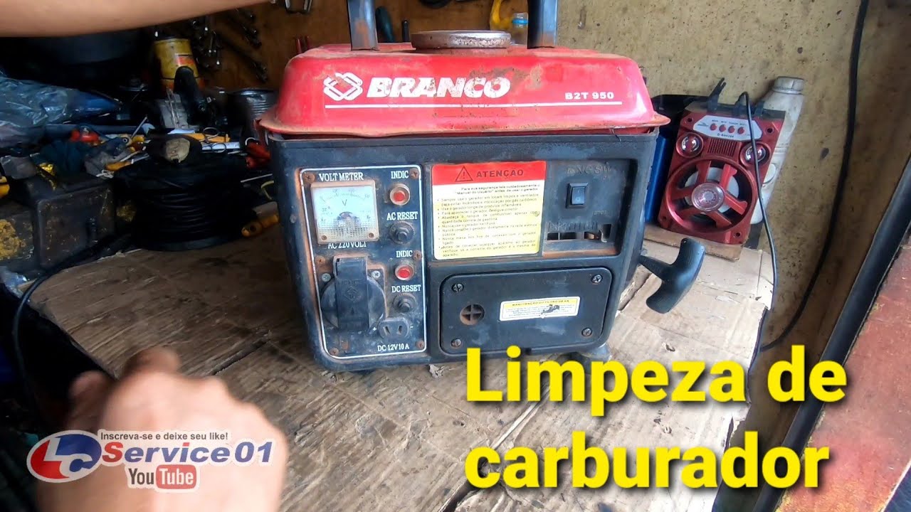 Gerador Branco 800 watts limpeza de carburador #BRANCO #Gerador #2tempos