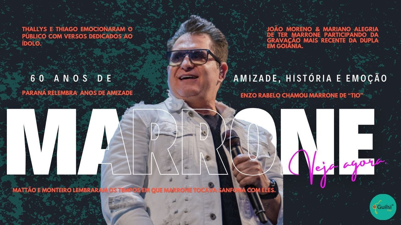 MARRONE 60 ANOS! Emoção, histórias e homenagens de amigos que marcaram gerações ❤️ #Marrone60Anos