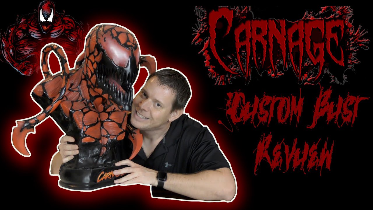 Custom LIFE SIZE CARNAGE bust REVIEW
