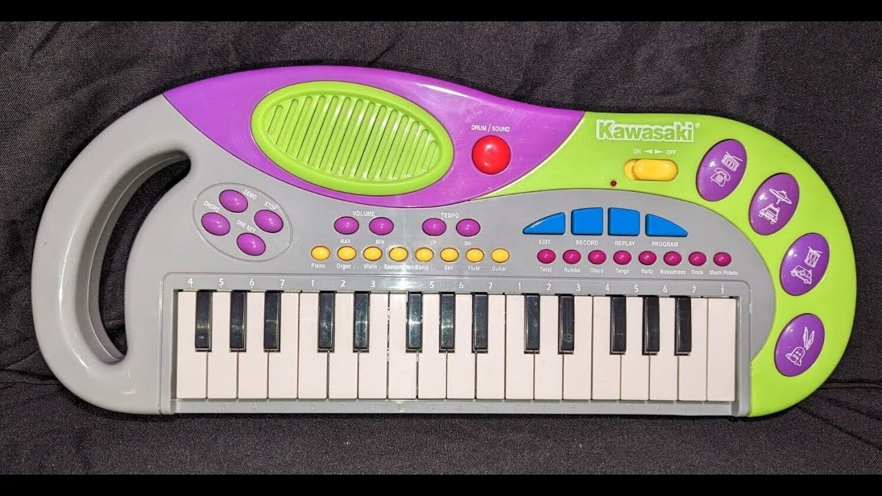 Vintage 1999 Kawasaki Kids Music Piano Keyboard - Rhythms (with music)