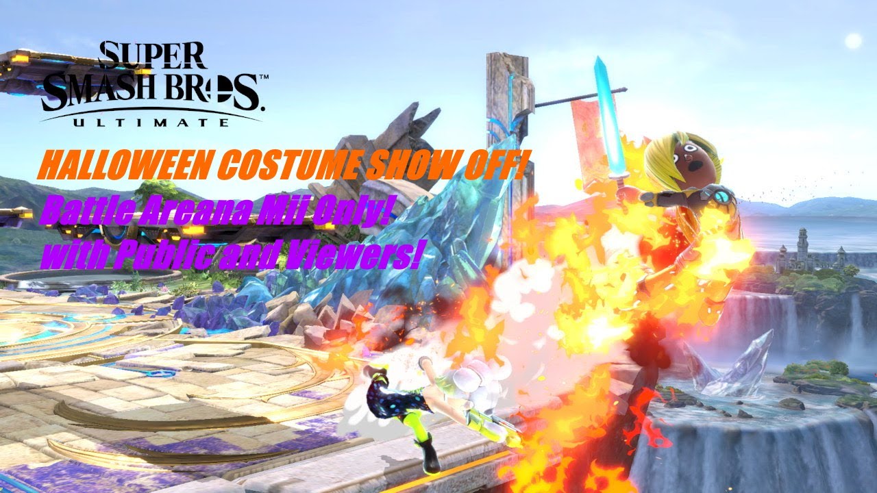 LIVE🔴| Super Smash Bros. Ultimate Battle Areana, MII HALLOWEEN COSTUMES! With Public & Viewers!