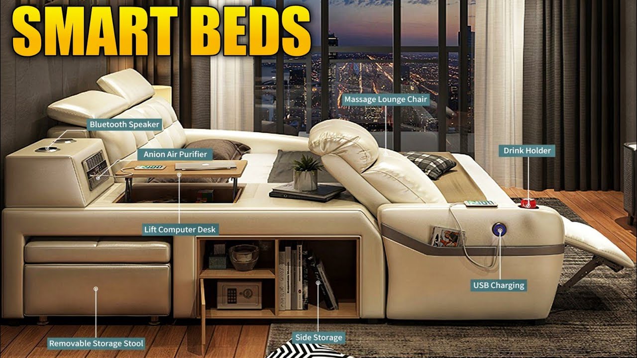 SMART BED TECHNOLOGY : Smart Home Automation 2021 | Modern Homes Tour - Part 4