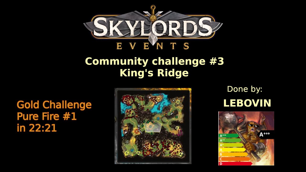Skylords Reborn Community Contest #3 - Gold Challenge Fire 1st Place in 22:21 by LEBOVIN