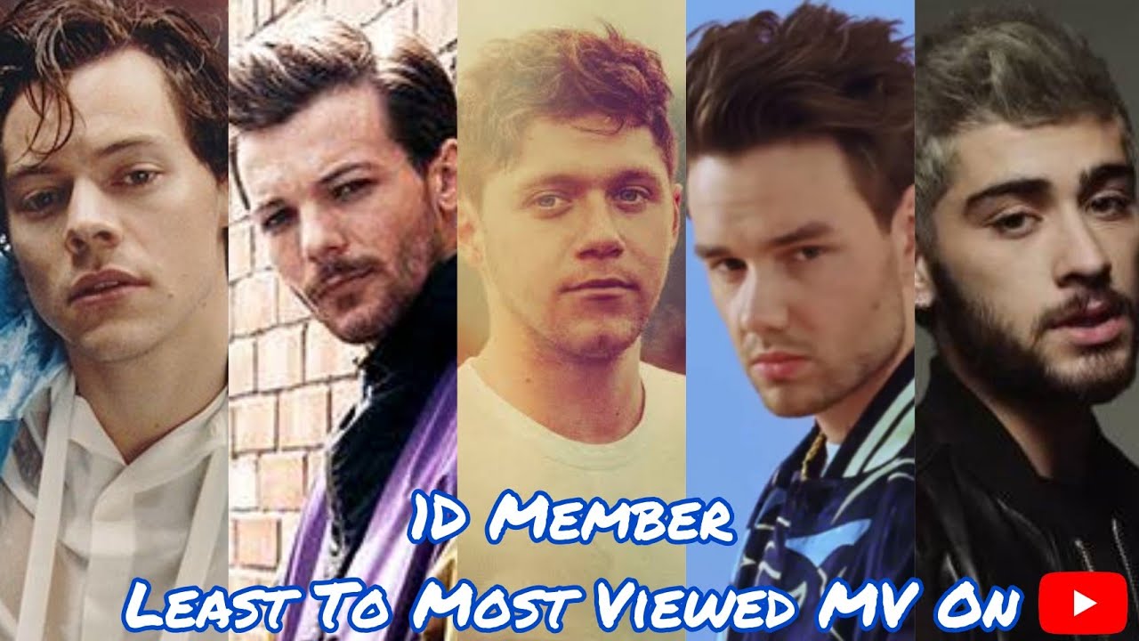 One Direction Member Least To Most Viewed Music Video On YouTube