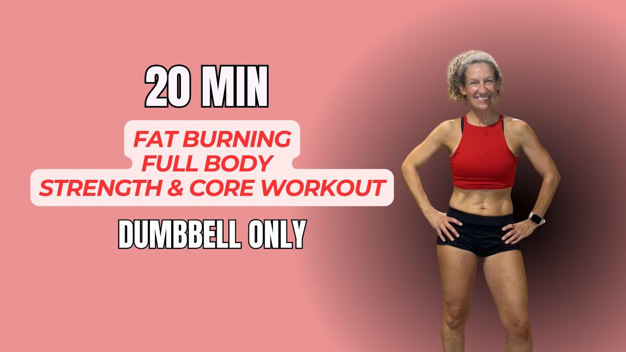 20 MINUTE FAT BURNING MUSCLE BUILDING COMPOUND & CORE WORKOUT, low impact, dumbbell only