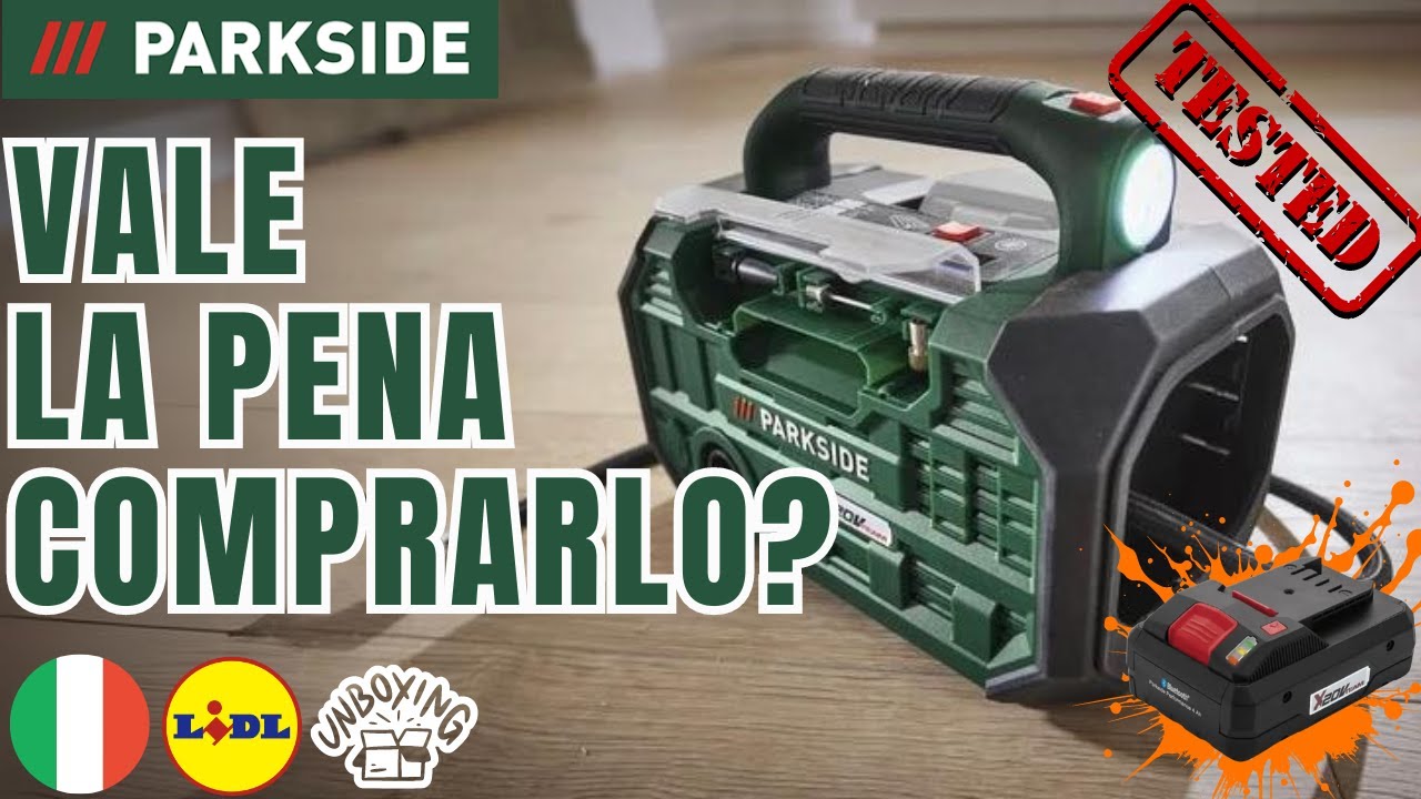 POMPA E COMPRESSORE RICARICABILI 20 V Parkside PKA 20-Li C3 ITALIA ITALIANO LIDL