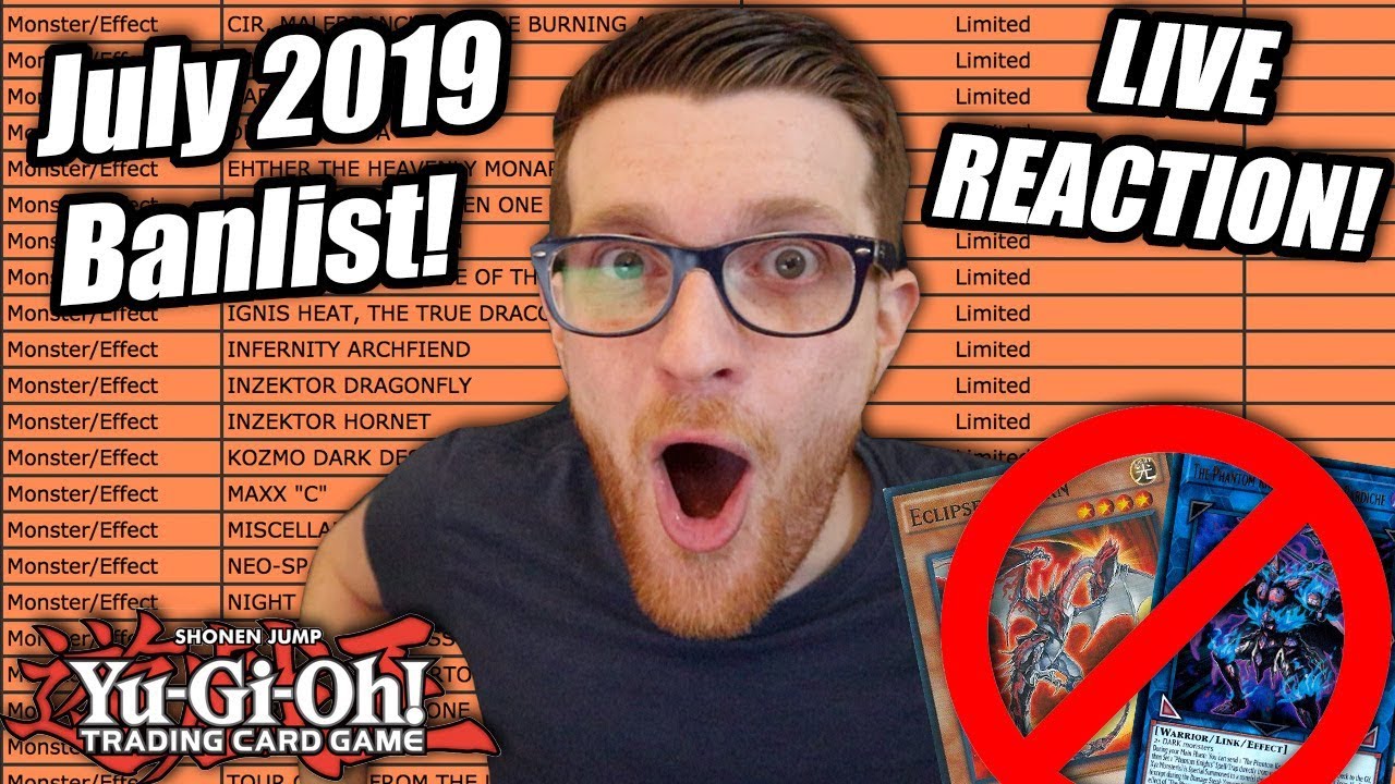 Yu-Gi-Oh! Official July 2019 TCG Banlist! LIVE REACTION!