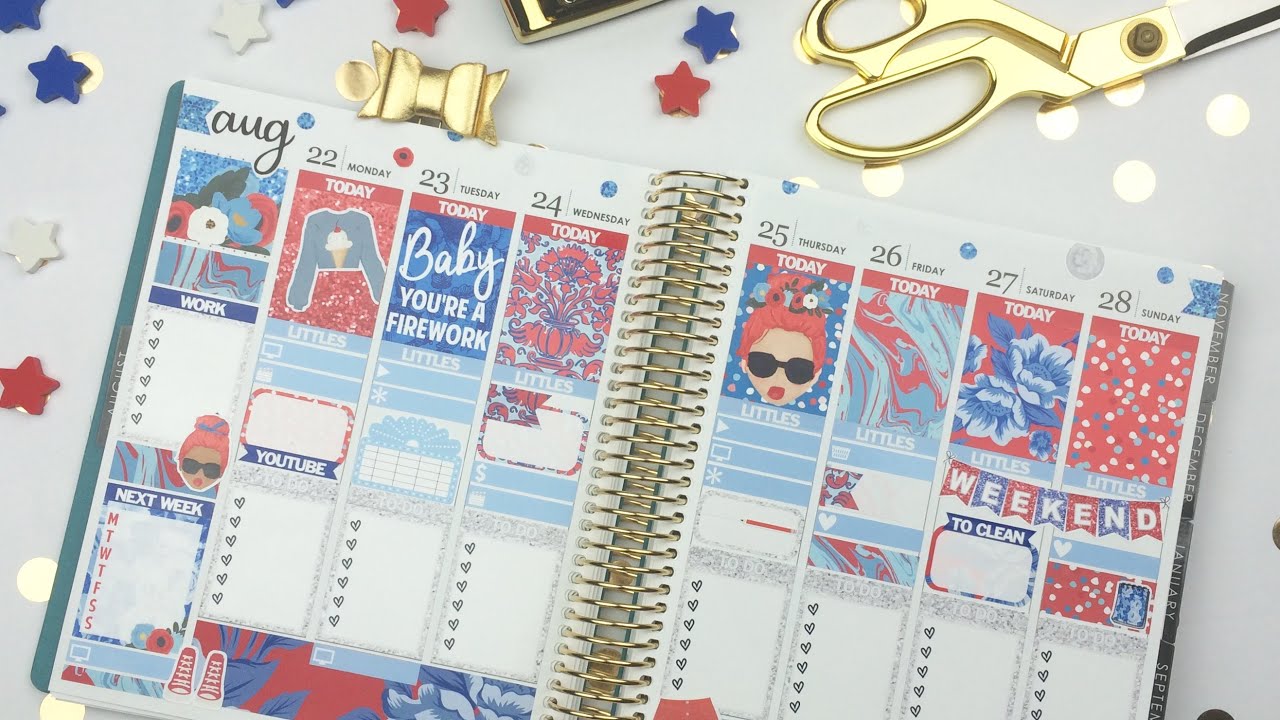 Plan with Me ft. The Glam Planner - Fourth of July Kit