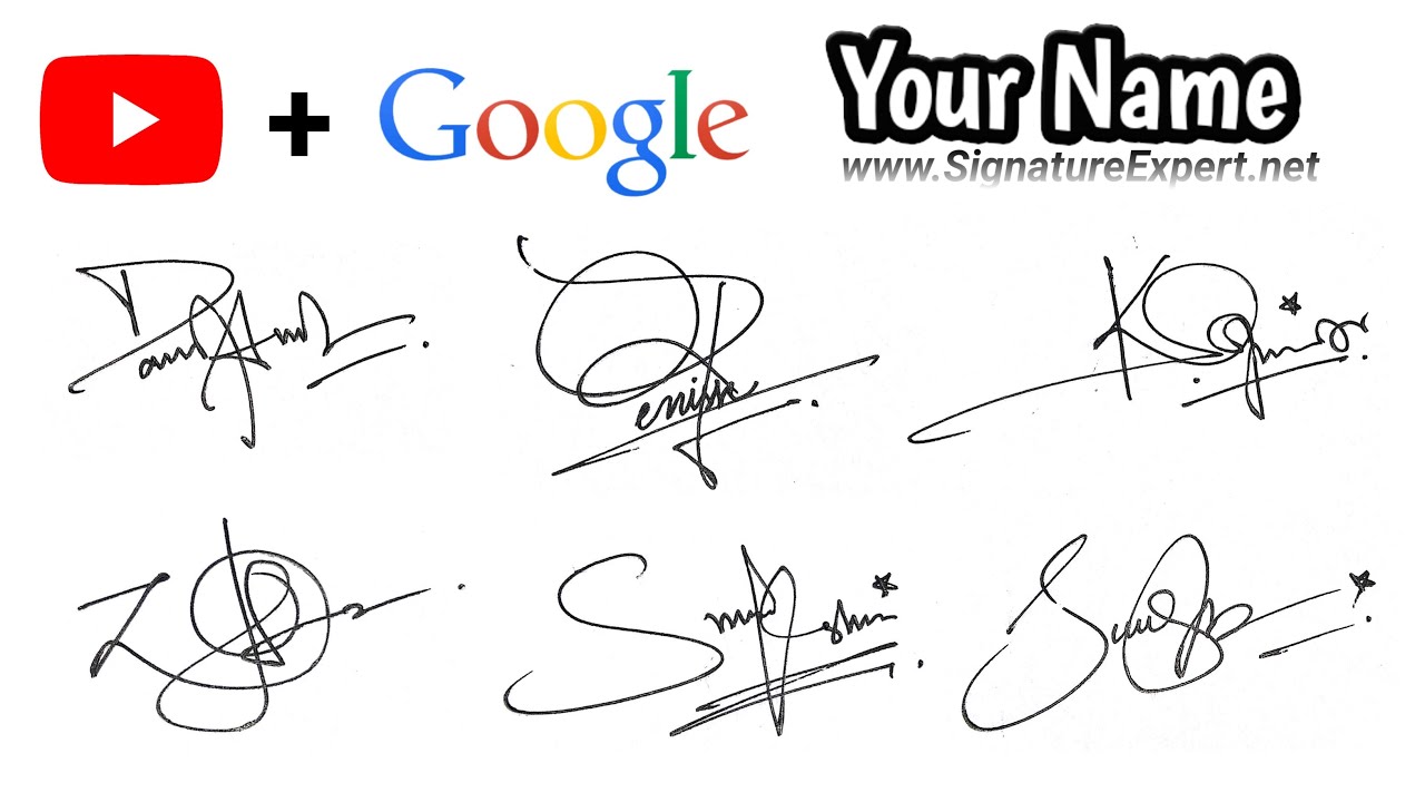 ✔️ How To Draw Your Name Signature | Signature ideas | Signature