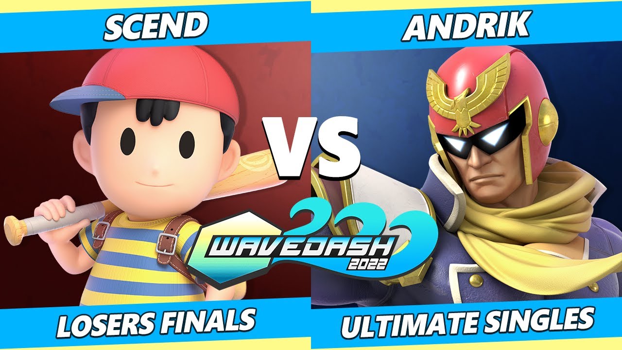 Wavedash 2022 Losers Finals - Andrik (Captain Falcon) Vs. Scend (Ness) SSBU Ultimate Tournament