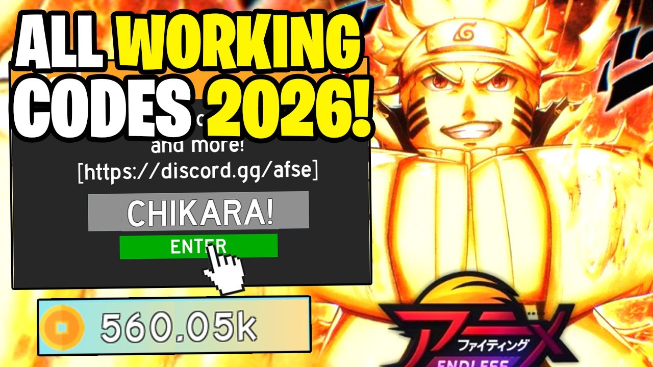ALL WORKING CODES FOR ANIME FIGHTING SIMULATOR ENDLESS IN 2026! ANIME FIGHTING SIMULATOR ENDLESS