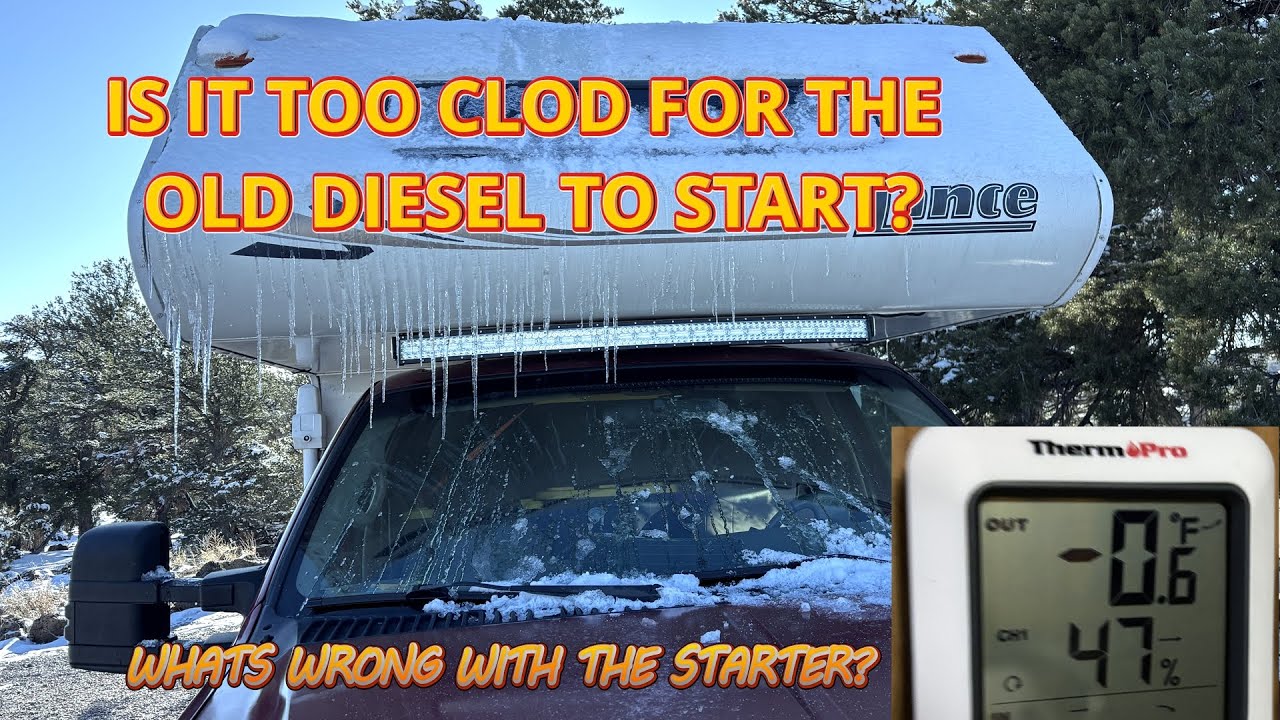 7.3 PSD 20* F COLD START #Powerstroke #73Diesel #ColdStart #FordF250 #DieselLife #lifeontheroad