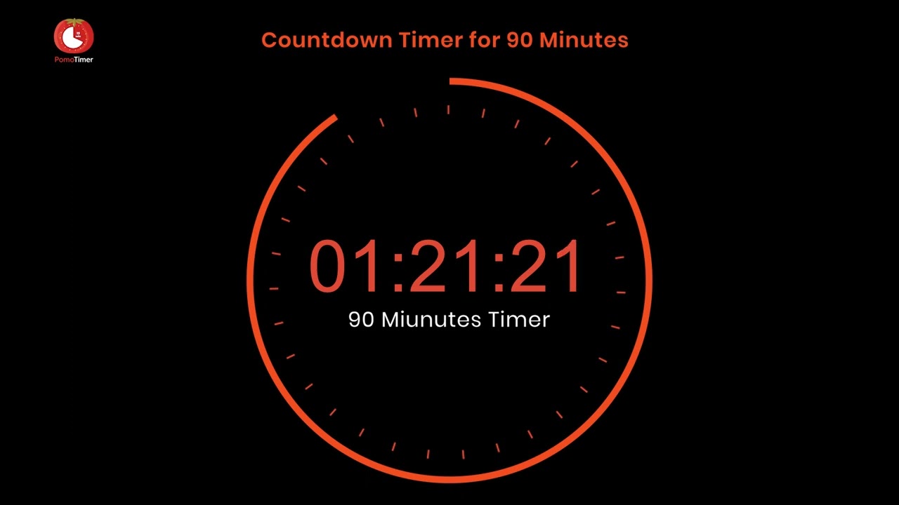 90 Minute Timer | 1 Hour 30 Minute Timer | PomoTimer