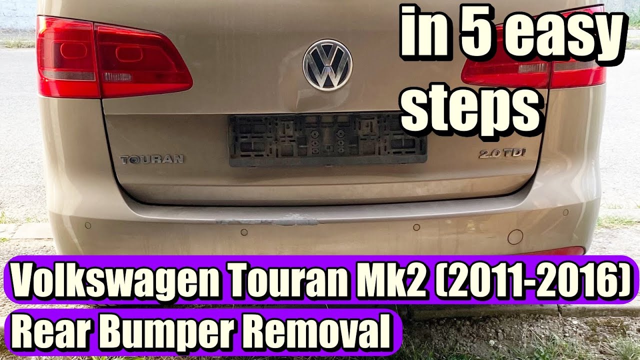 TUTORIAL: Volkswagen VW Touran Mk2 2011-2016) Rear Bumper Spoiler Removal or Replacement in 5 steps
