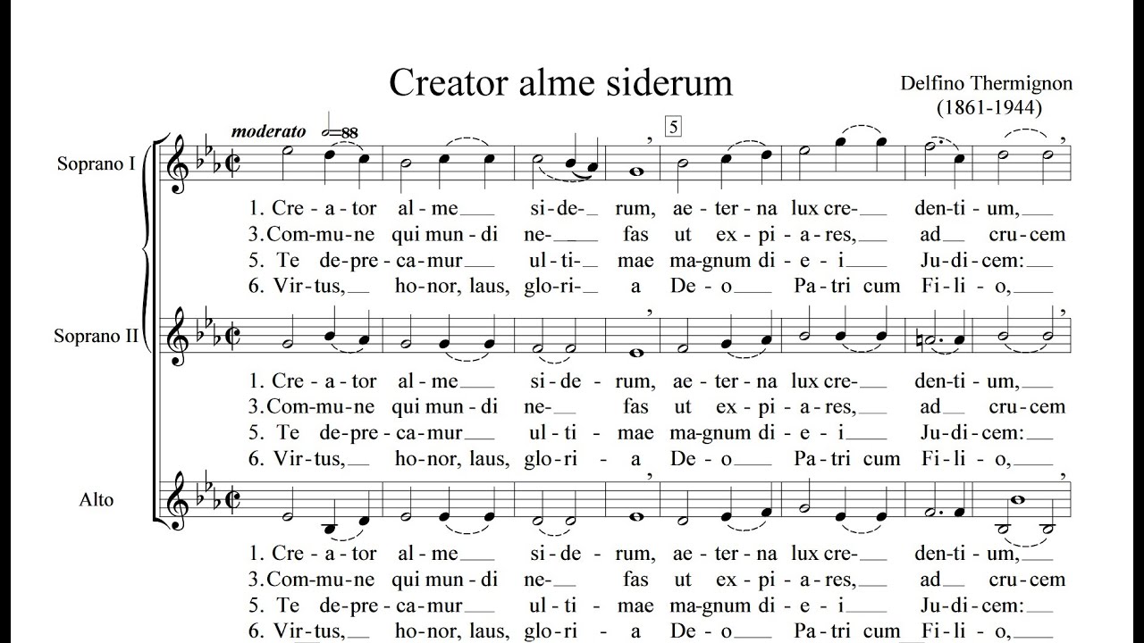Creator Alme Siderum (Thermignon) - Soprano 1 Practice Video