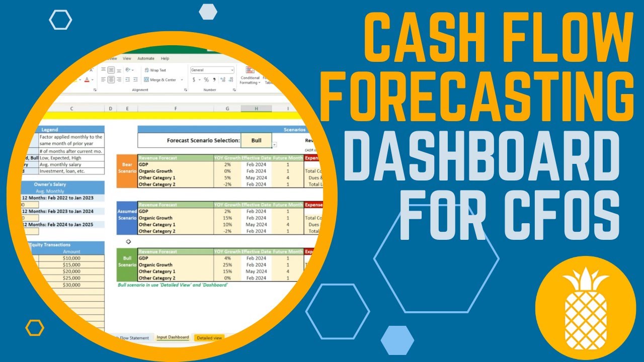 Cash Flow Forecasting Dashboard for CFOs | Simple Excel Model to Project Cash Like a Pro