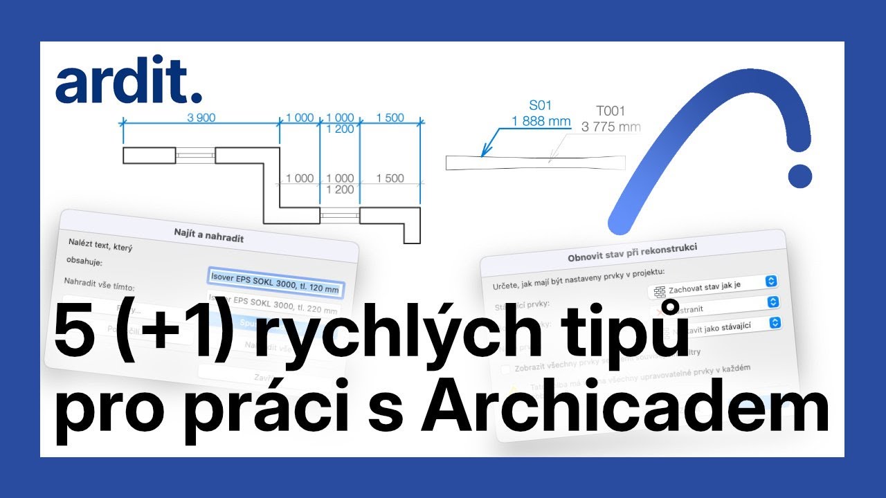 5 (+1) rychlých tipů pro Archicad 🖐️