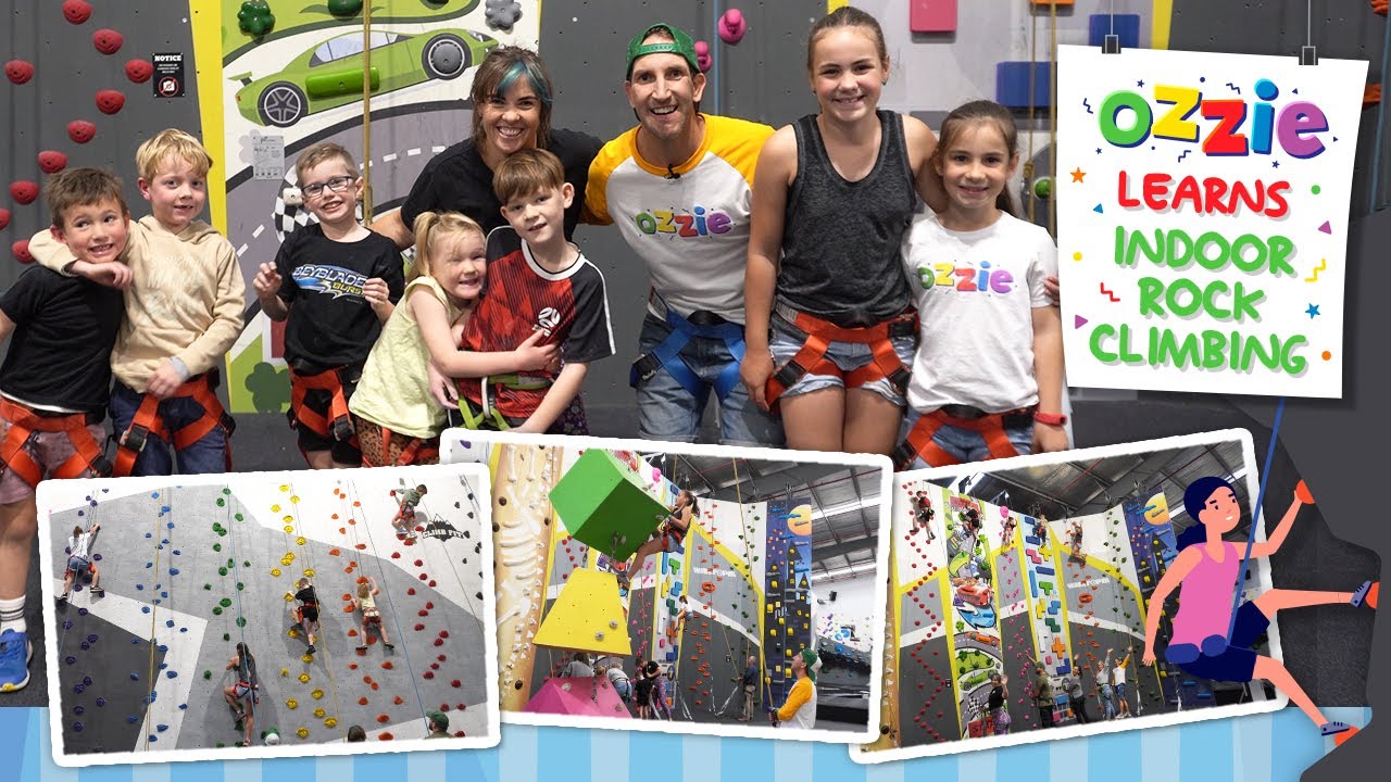 Learn About Indoor Rock Climbing For Kids | Fun with Ozzie for Kids