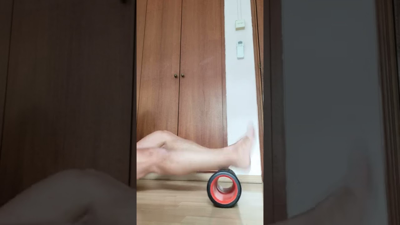rolling out the leg muscles for managing knee and ankle pain