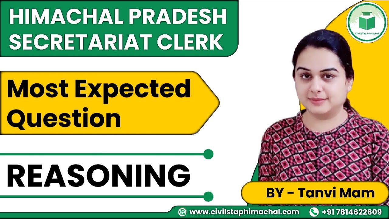 HP Secretariat Clerk l Reasoning | Most Expected MCQs | CivilsTap Himachal