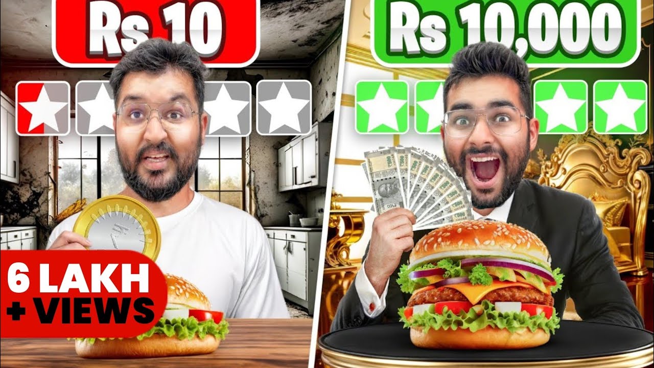Rs 10 vs Rs 10,000 Cooking Food Challenge 😱