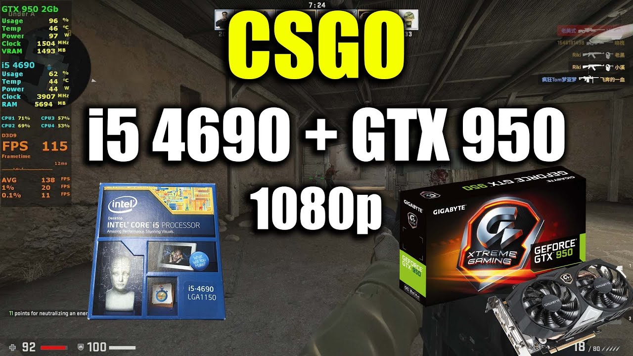 CSGO - i5 4690 + GTX 950 | 1080p