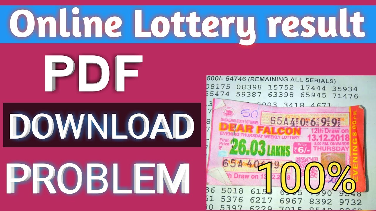 PDF Lottery result download problem | lottery result