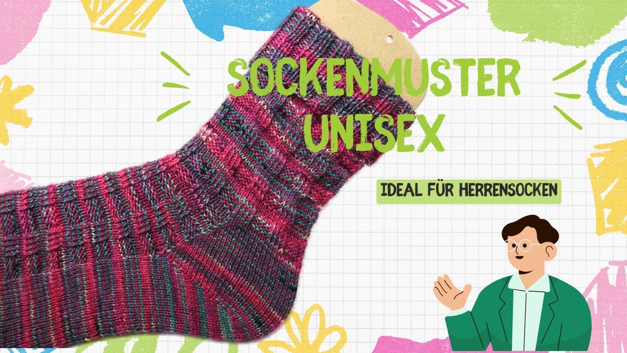 Sockenmuster unisex - ideal für Herrensocken