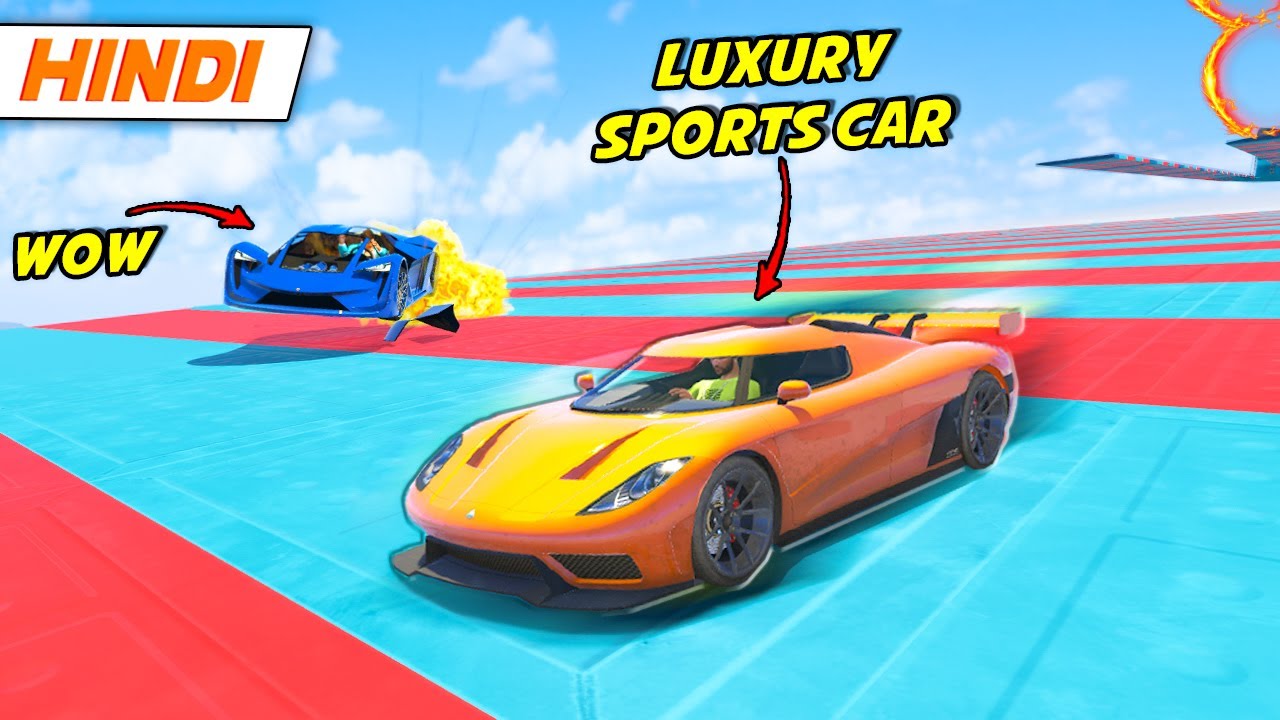 GTA 5: Most *EPIC* Luxury Sports Car 😍 | Car Parkour | GTA 5 Online Hindi Funny Moments | Saxisam