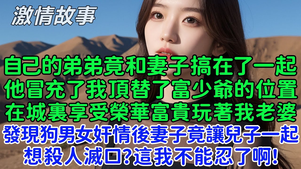 兒子是我親生的嗎？自己的弟弟竟然和妻子搞在了一起，他冒充了我頂替了富少爺的位置在城裏享受榮華富貴玩著我老婆，發現狗男女的奸情後妻子竟讓兒子一起想殺人滅口？這我不能忍了啊！光離婚可不行啊！