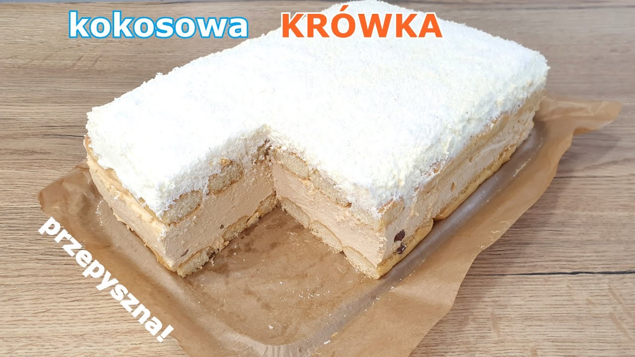 Вкусный и быстрый торт с помадкой под кокосовой стружкой 👌 легкий и быстрый торт без выпечки 👍