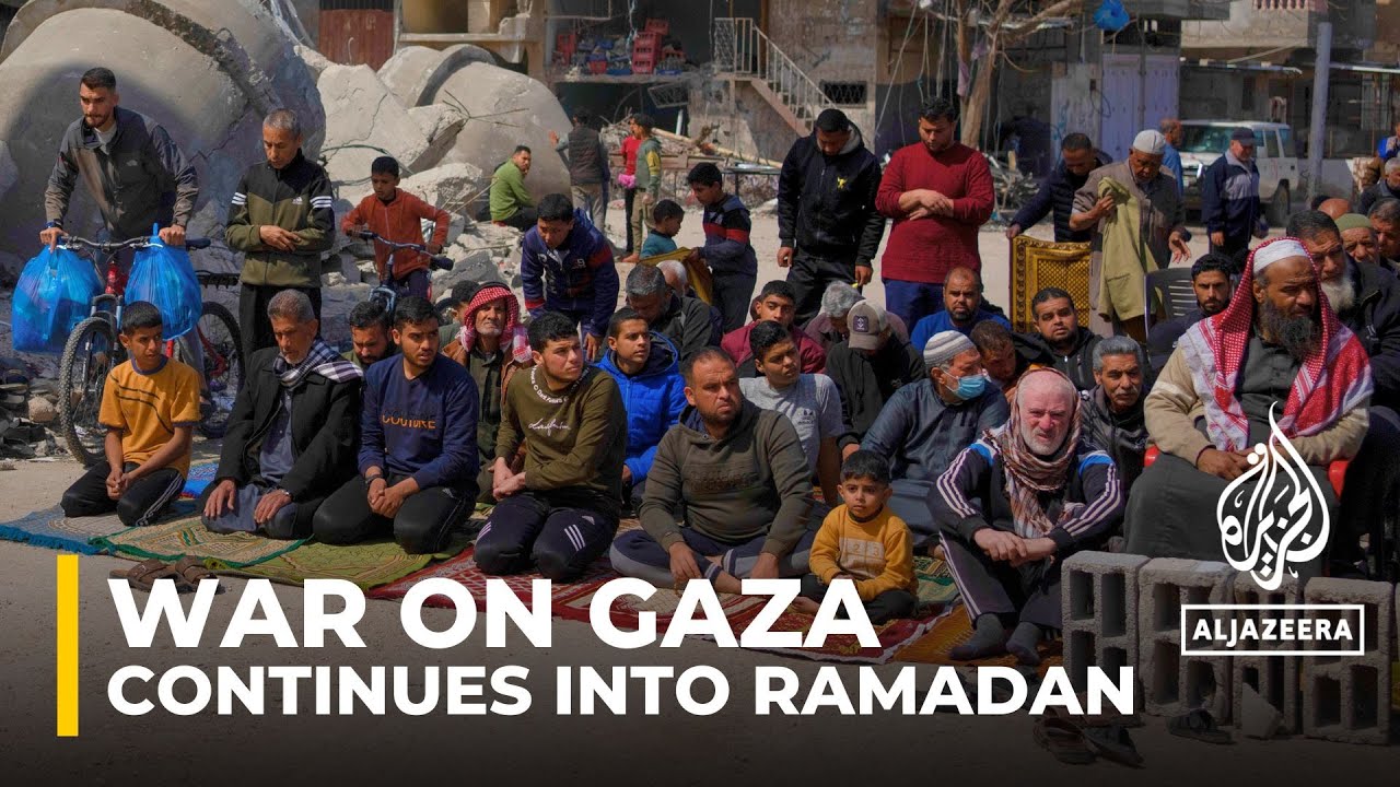 Israel continued its bombardment of Gaza on the first day of Ramadan