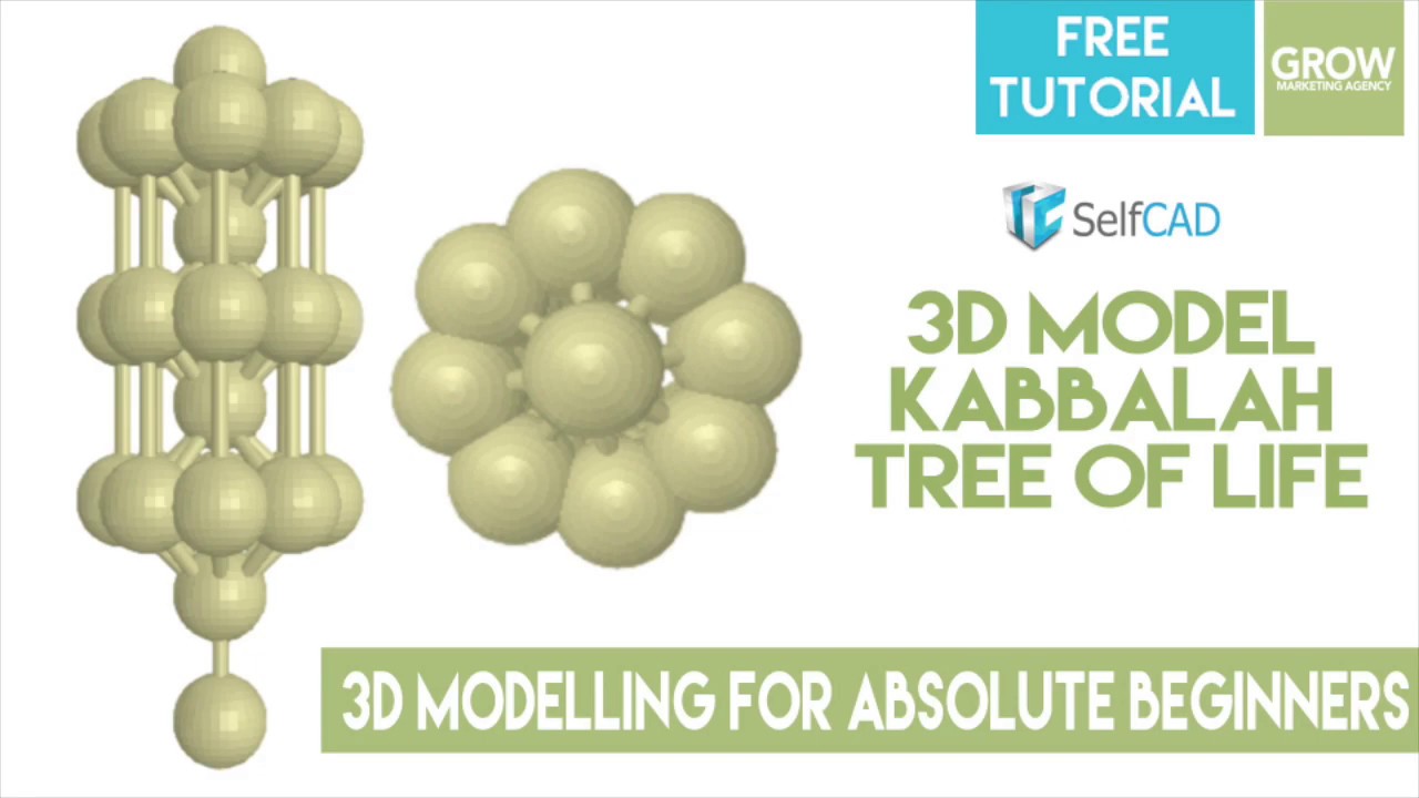 SelfCad Tutorial Tree Of Life Kabbalah - Try SelfCad Free 3D Modeling Software
