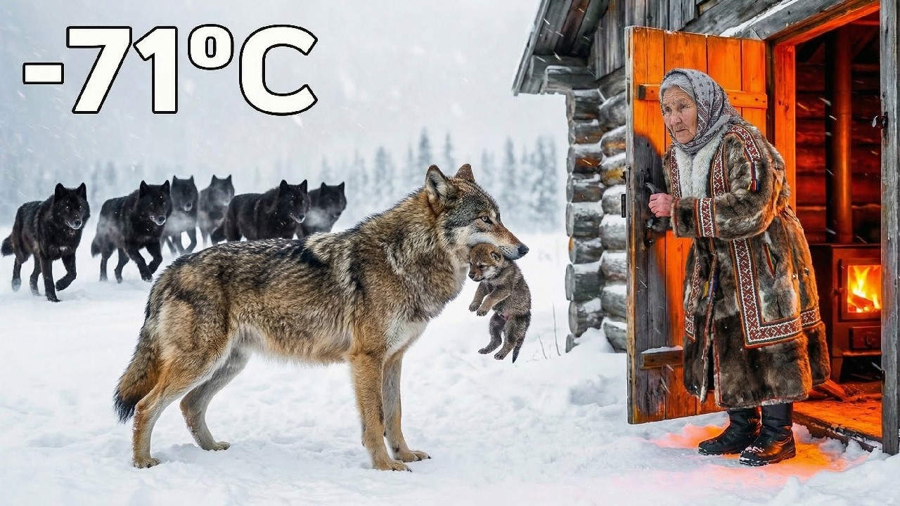 A Wounded Mother Wolf Brought Her Cub to Her Door… The Pack Was Seconds Behind!