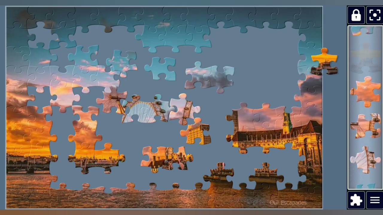 Charles Bridge & prague Skyline at Sunset🌅🏰✨️//jigsaw puzzles Craft🧩//Amazing puzzles Art🧩//