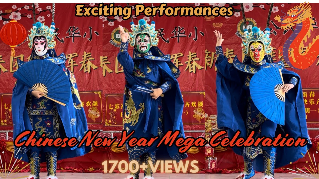 Chinese New Year Celebration / 2024甲辰年新春庆典 /  Dragon & 2 Lions Dance, Face Changing (Bian Lian) MV.