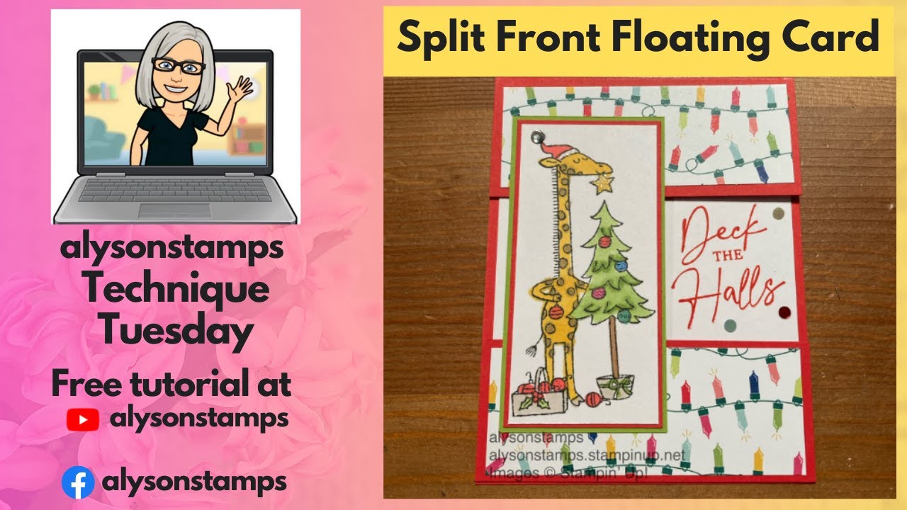 Split Front Floating Card Stamping Tutorial Technique Tuesday