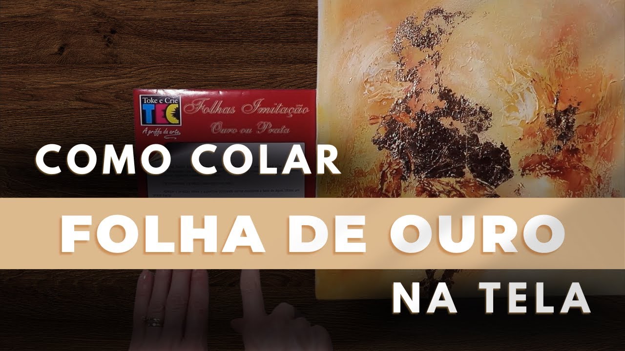 Como colar folha de ouro na sua pintura - Jane Bernardelli
