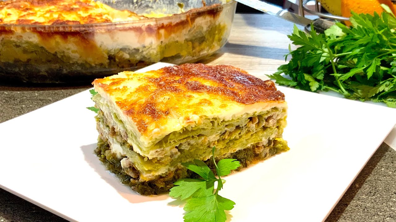 Lasagnes de chou vert au bœuf 🥬😋👌