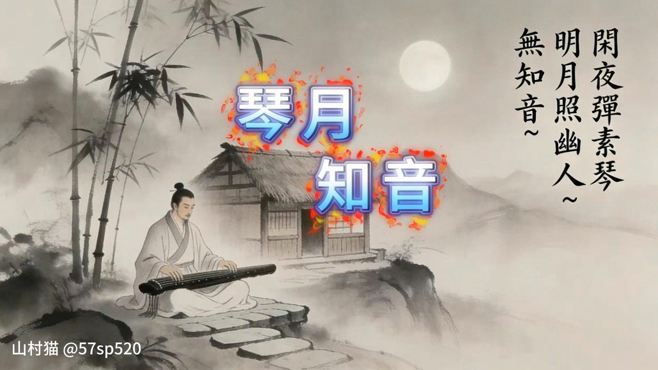 琴月知音#李白月夜聽盧子順彈琴#俞伯牙与鐘子期故事#中文歌曲#新歌#音樂#國風#人生智慧#歷史故事