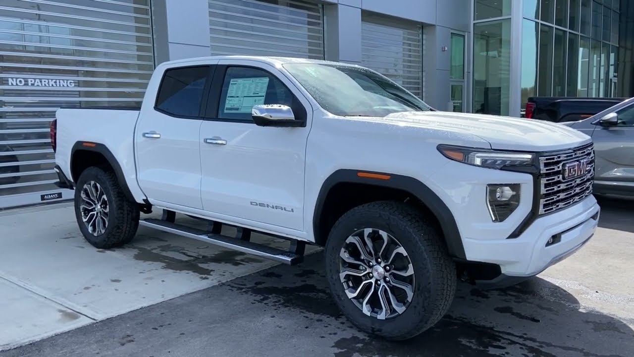 White 2025 GMC Canyon Denali Calgary AB Wolfe Auto Group | Stock Number: TP175437